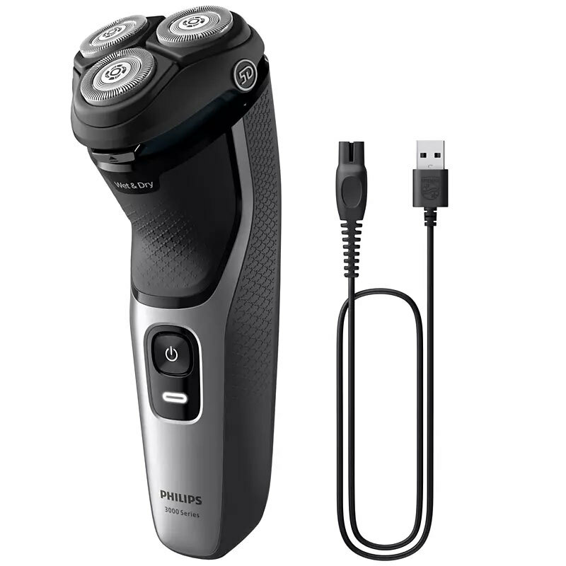 Afeitadora Rotativa Philips S3143/00 – 5D pivotante, 27 cuchillas PowerCut, Seco y húmedo (IPX7)