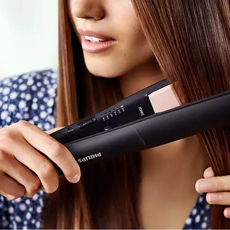 Plancha de pelo Philips BHS378/00 – Placas 28×100 mm, ThermoProtect, 6 temperaturas (160–230 °C)