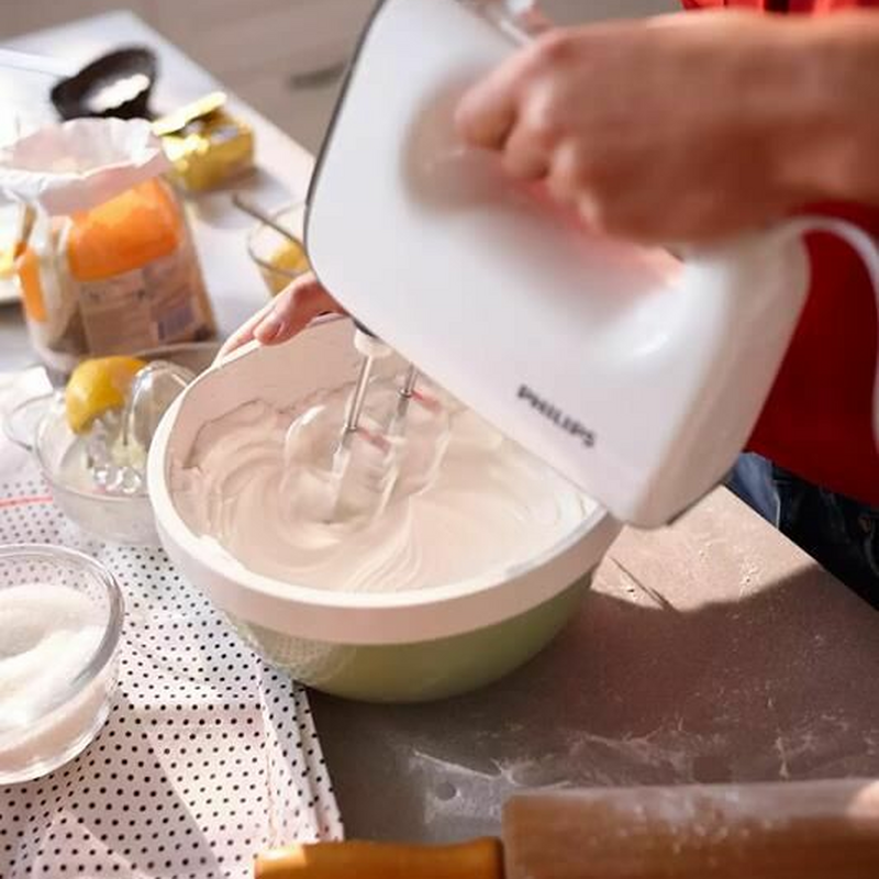 Batidora amasadora Philips HR3740/00 – 450 W, 5 velocidades, varillas cónicas