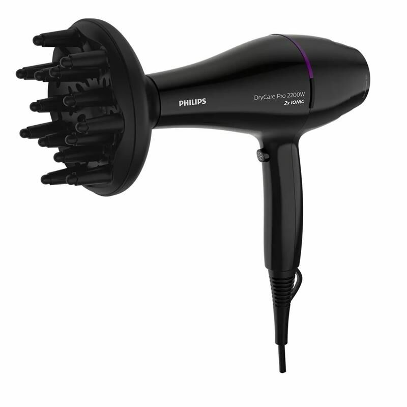 Secador de pelo Philips BHD274/00 – 2200W, Motor AC profesional, Tecnología iónica
