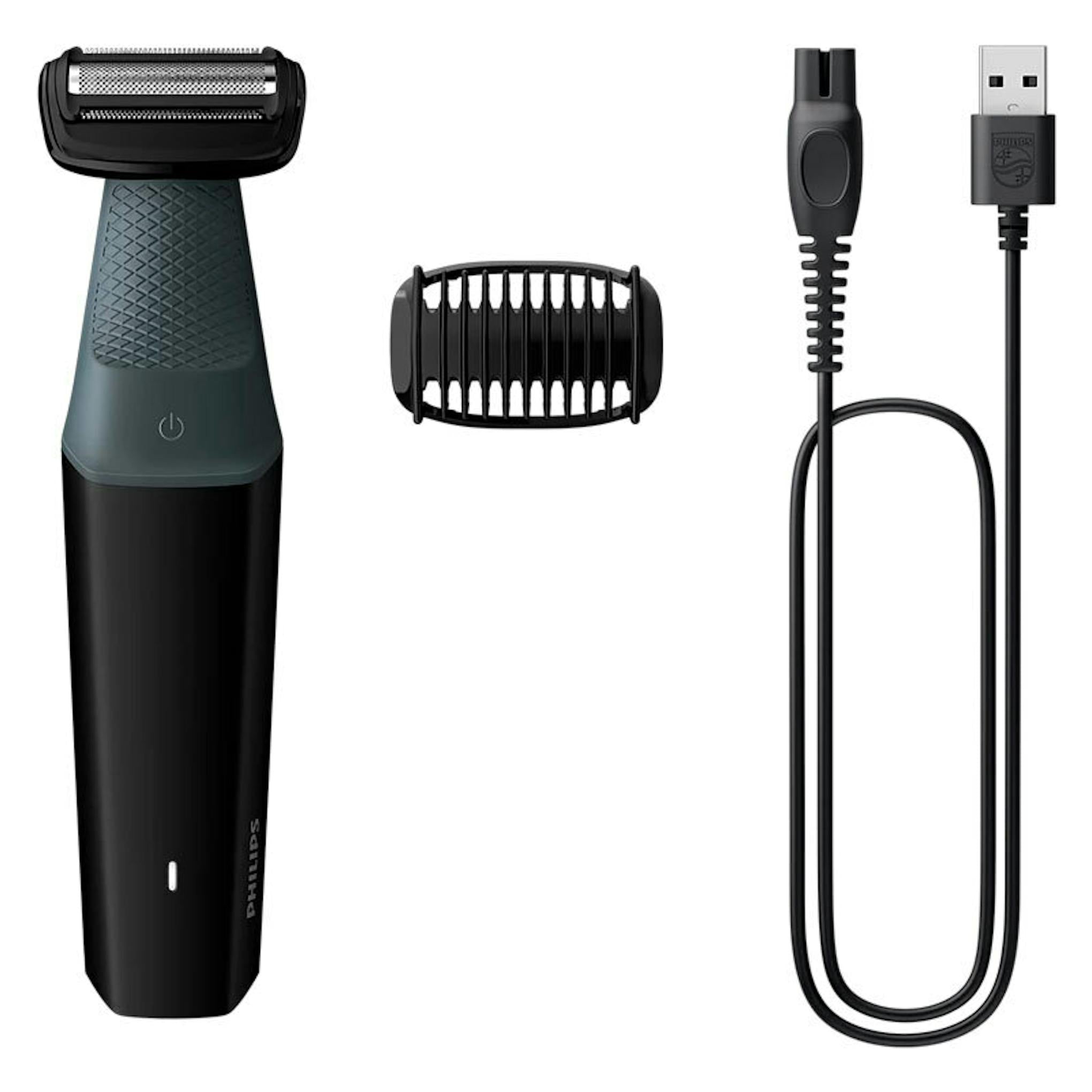 Afeitadora corporal Philips BG3017/01 con accesorio y cable USB