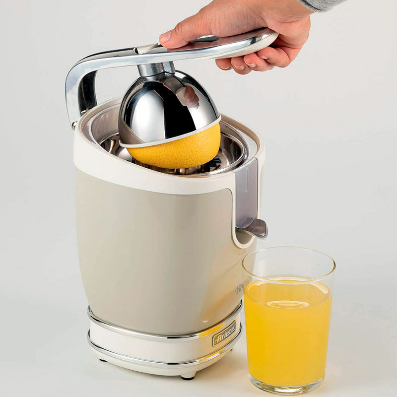 Exprimidor eléctrico Ariete 0413/03 – Retro beige, palanca de presión, antigoteo inox