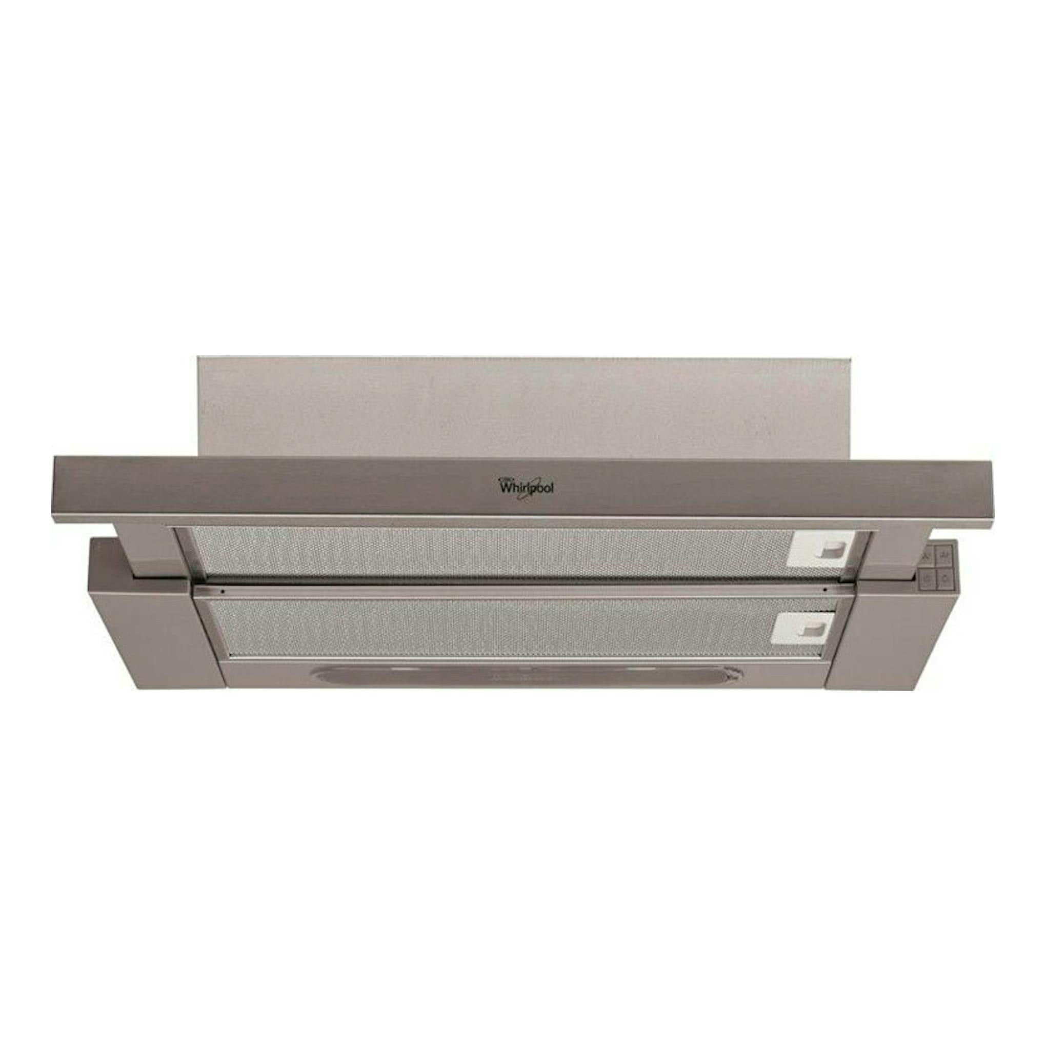Campana extraíble Whirlpool AKR749/1 en acero inoxidable, vista frontal.