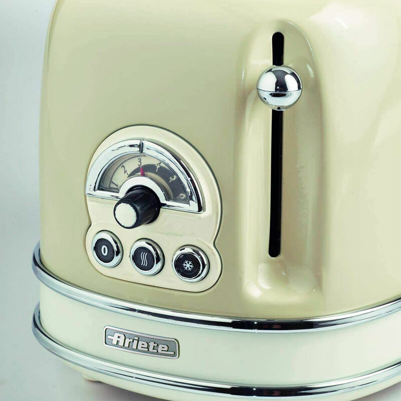 Tostadora Ariete 155/13 – Vintage, 2 ranuras, Acero inoxidable