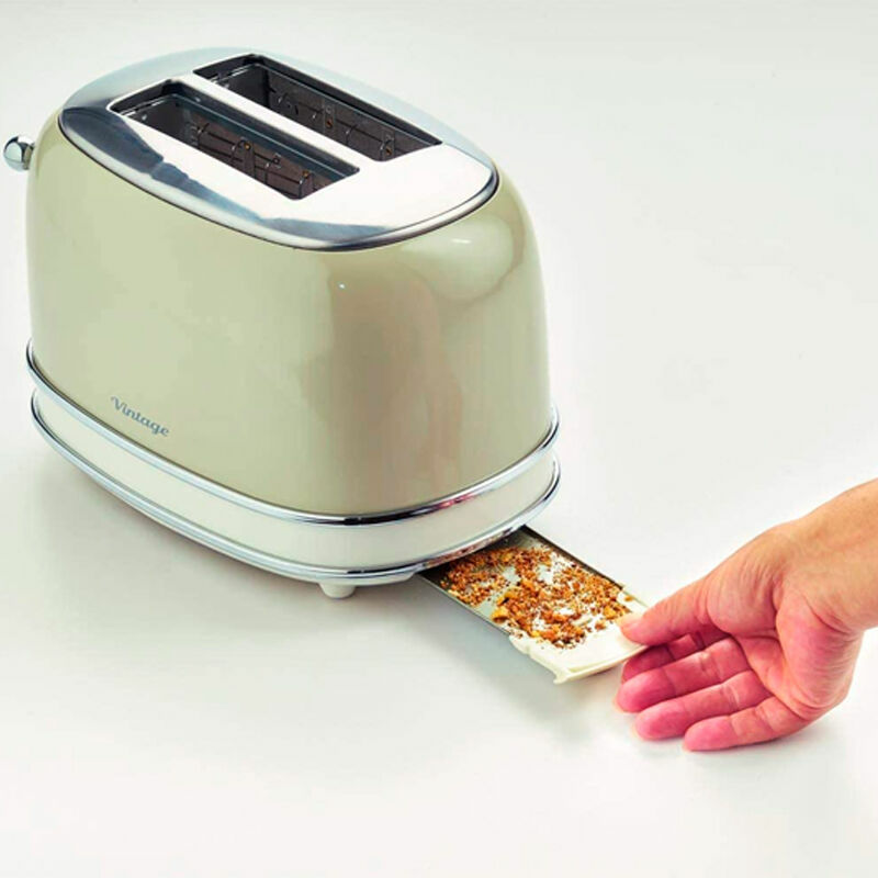 Tostadora Ariete 155/13 – Vintage, 2 ranuras, Acero inoxidable