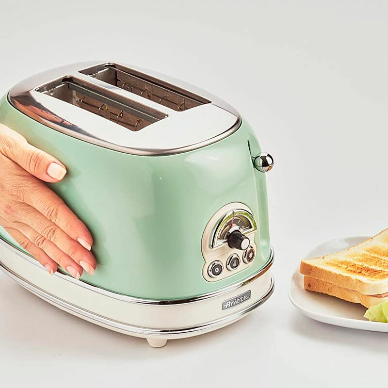 Tostadora Ariete 0155/14 – Vintage verde, 2 ranuras, 6 niveles