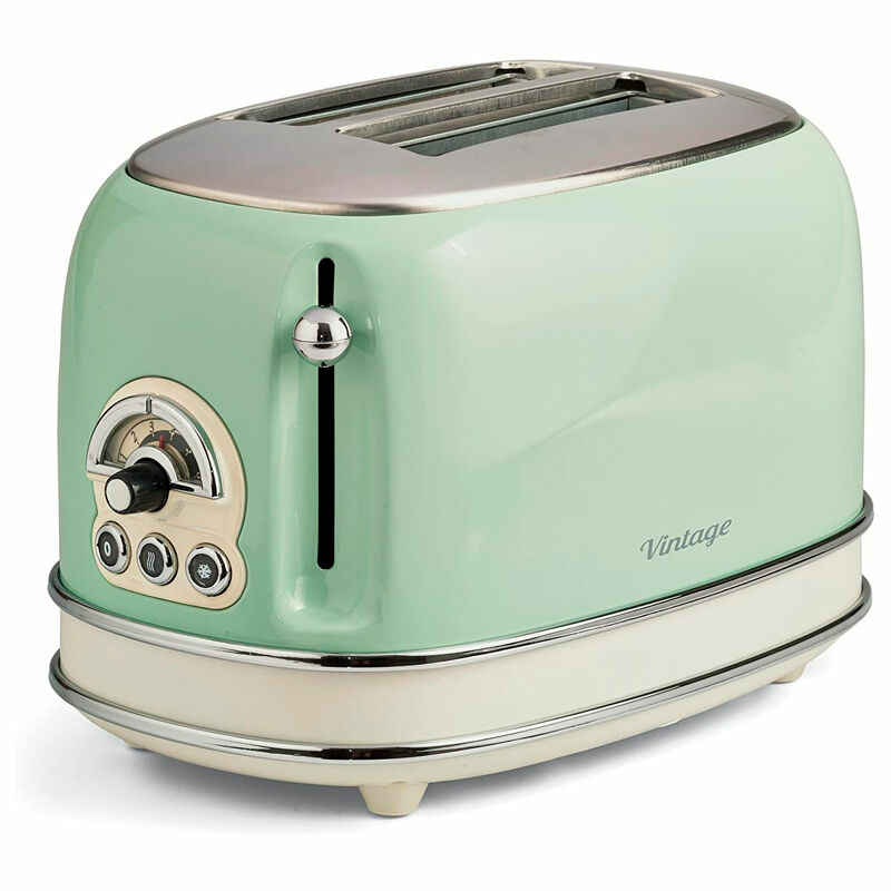 Tostadora Ariete 0155/14 – Vintage verde, 2 ranuras, 6 niveles