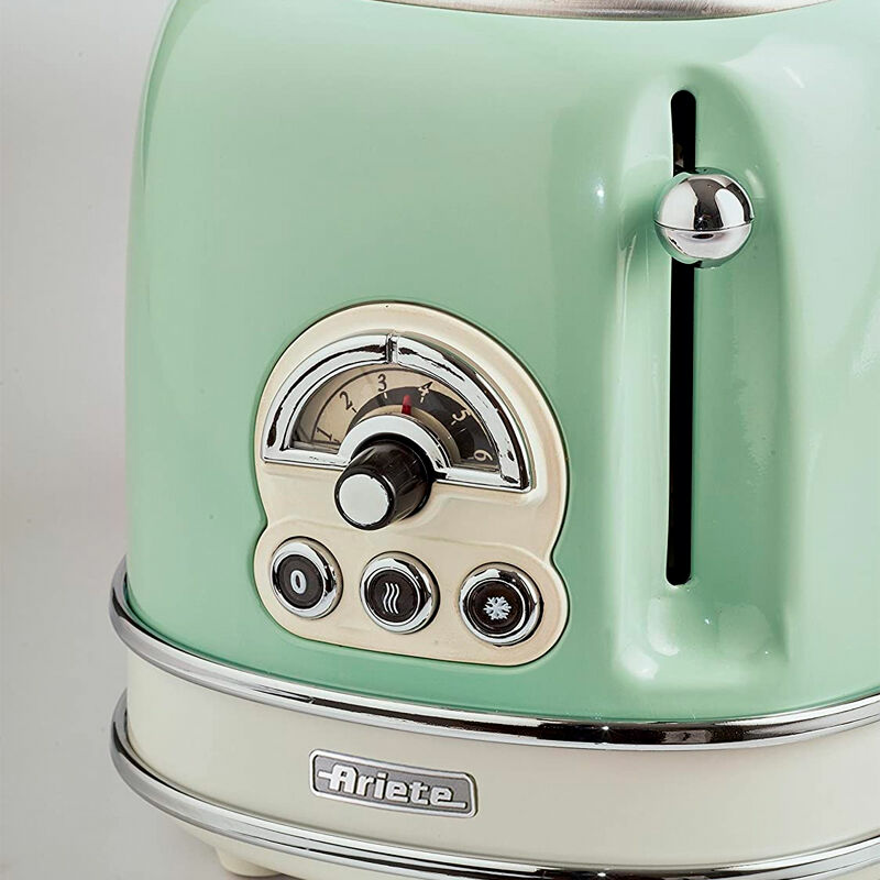Tostadora Ariete 0155/14 – Vintage verde, 2 ranuras, 6 niveles