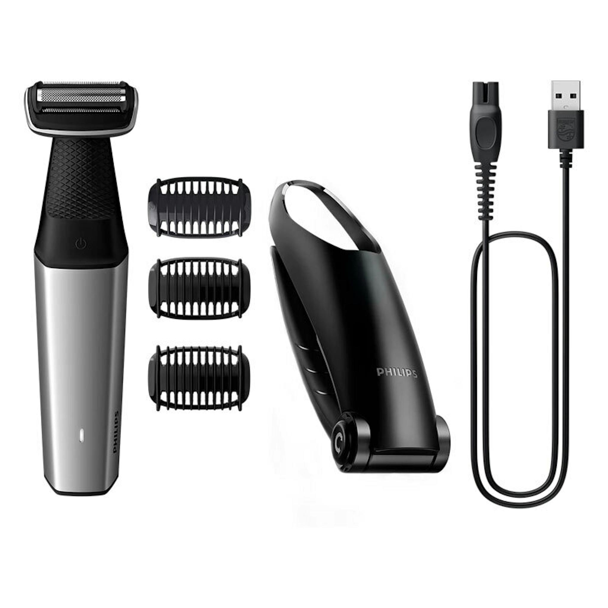 Afeitadora Philips BG5021/15 con accesorios y cable de carga