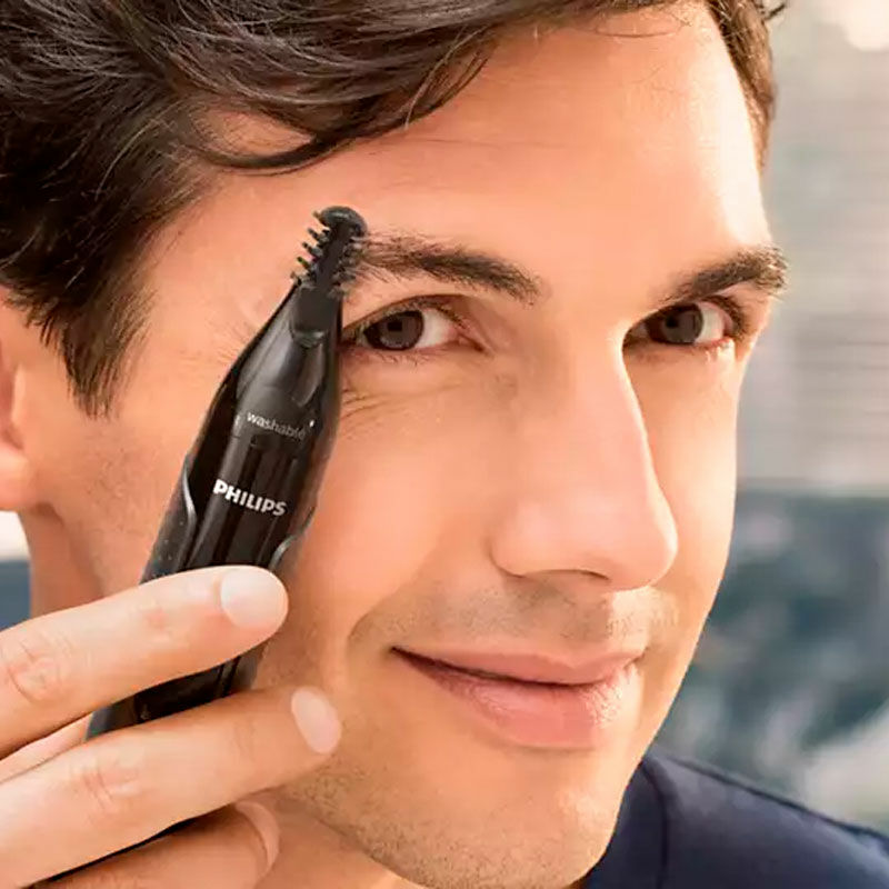 Recortador para nariz, orejas y cejas Philips NT3650/16 – Protección anti-tirones, 2 peines (3/5 mm), Totalmente lavable
