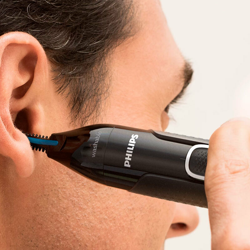 Recortador de precisión Philips NT5650/16 – Cuchillas acero inoxidable, Resistente al agua, Peines 3 y 5 mm