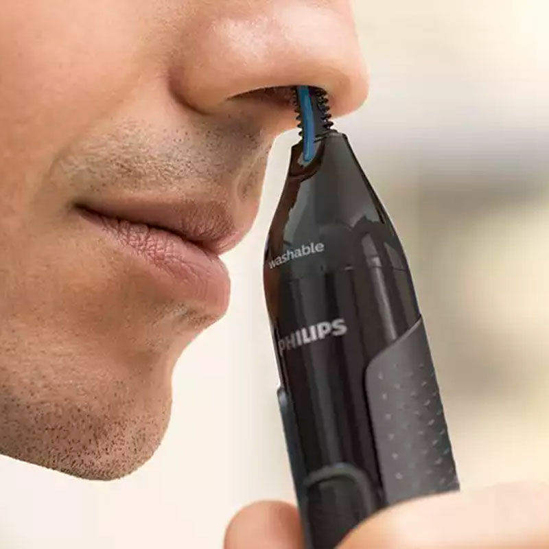 Recortador para nariz, orejas y cejas Philips NT3650/16 – Protección anti-tirones, 2 peines (3/5 mm), Totalmente lavable
