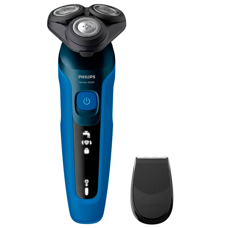 Afeitadora rotativa Philips Series 5000 S5466/17 – Seco y húmedo, cabezales 5 direcciones, 45 min autonomía