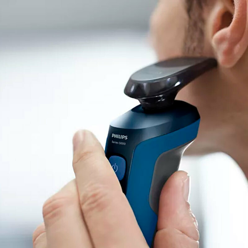 Afeitadora rotativa Philips Series 5000 S5466/17 – Seco y húmedo, cabezales 5 direcciones, 45 min autonomía