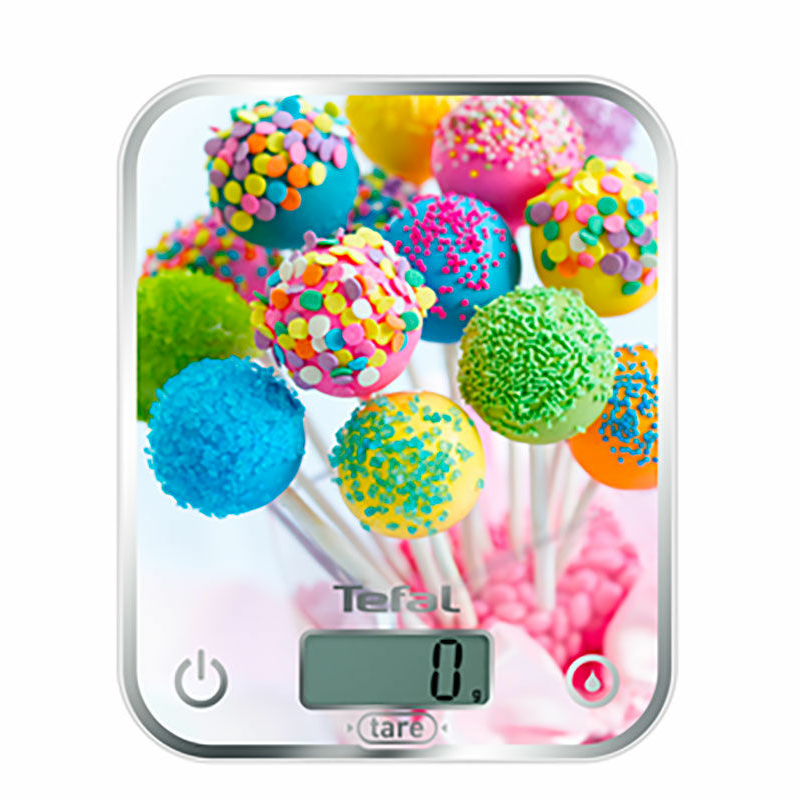 Báscula de cocina Tefal BC5121V0/1 – Precisión 1 g, Capacidad 5 kg, Plataforma de cristal