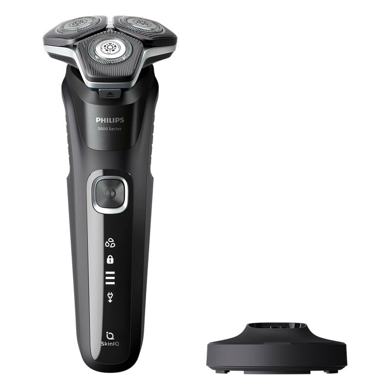 Afeitadora rotativa Philips S5898/25 – SteelPrecision, Sensor PowerAdapt, Seco y húmedo