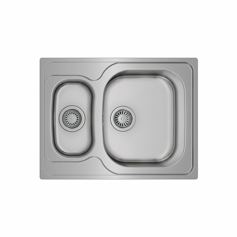 Fregadero encastrado Teka Universe 60 T-XP 1 1/2 C – Inox, 1½ cubeta, Escurridor reversible