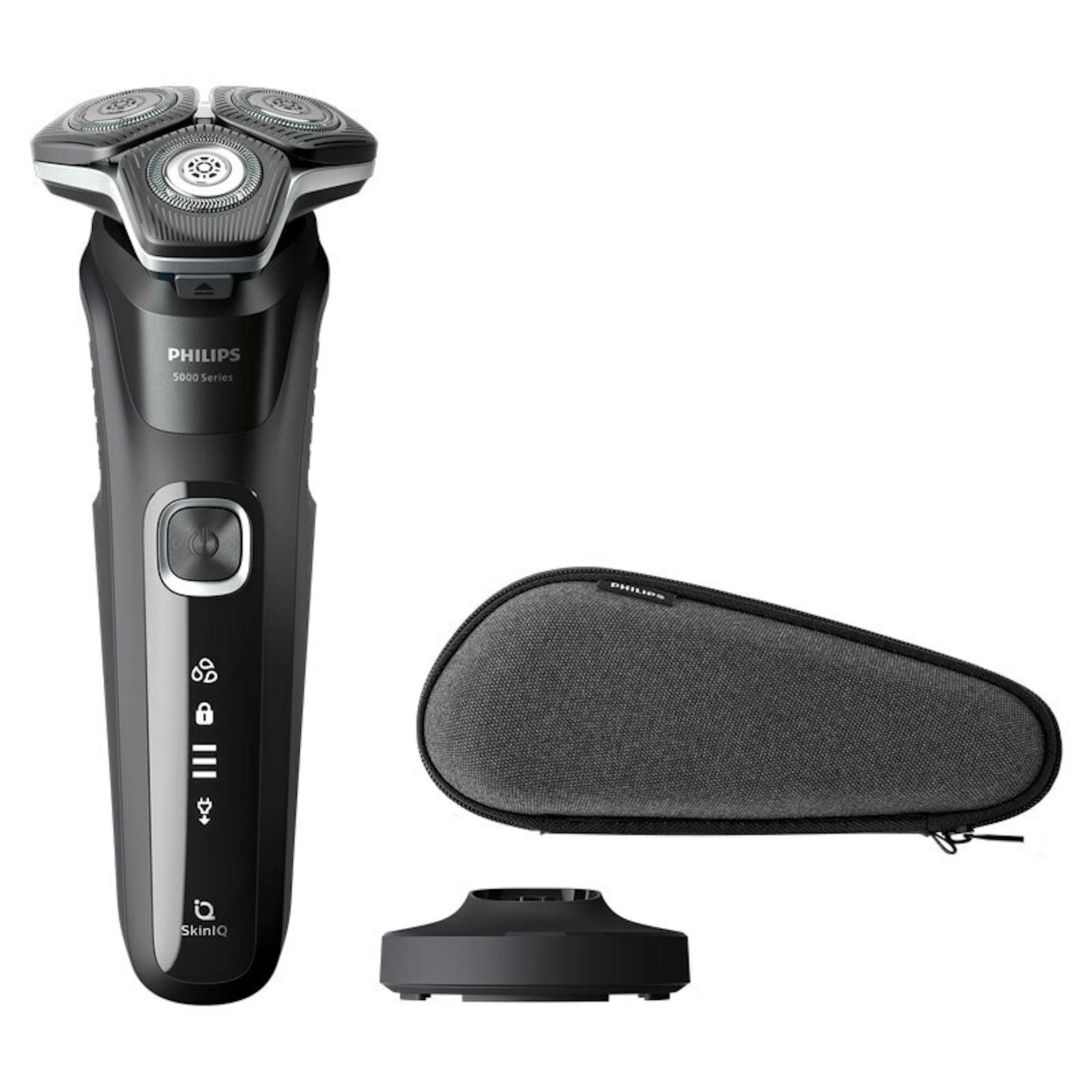 Afeitadora Philips S5898/35 con funda y base de carga