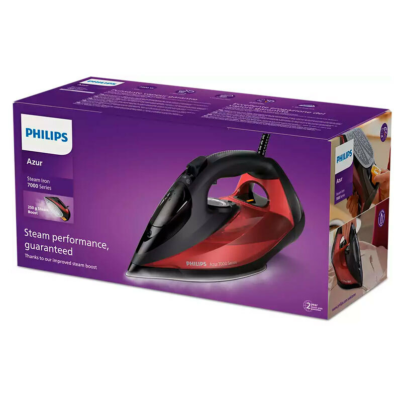 Plancha de vapor Philips DST7022/40 – 2800 W, Golpe 250 g/min, Suela SteamGlide