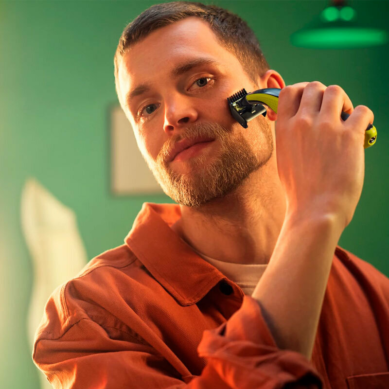 Repuesto oficial Philips OneBlade QP430/50 – Pack 3, Cuchilla 360, Resistente al agua IPX7