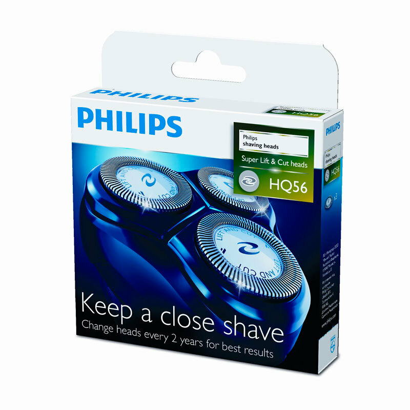 Repuesto Philips HQ56/50 – 3 cabezales, Acero inoxidable, CloseCut