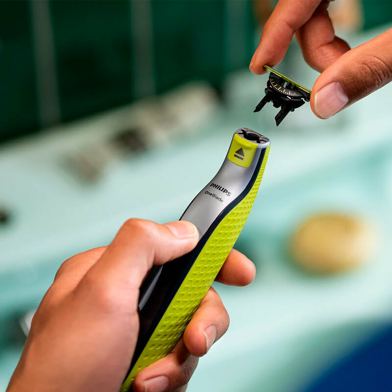 Repuesto oficial Philips OneBlade QP430/50 – Pack 3, Cuchilla 360, Resistente al agua IPX7