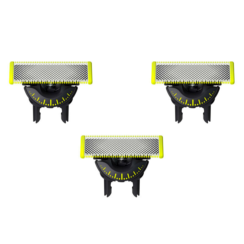 Repuesto oficial Philips OneBlade QP430/50 – Pack 3, Cuchilla 360, Resistente al agua IPX7