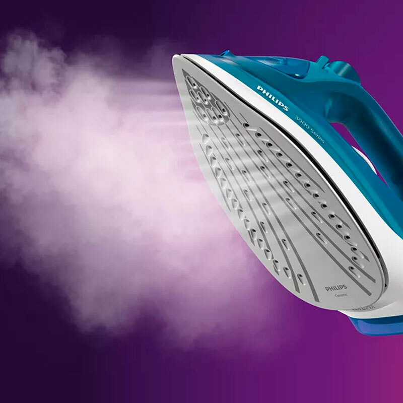 Plancha de vapor Philips DST3040/70 – Suela cerámica, Vapor 40 g/min, Golpe 200 g
