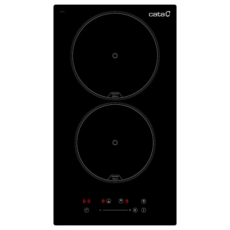 Encimera de inducción Cata ISB 3102 BK/A – 2 zonas, 3,5 kW, Booster doble