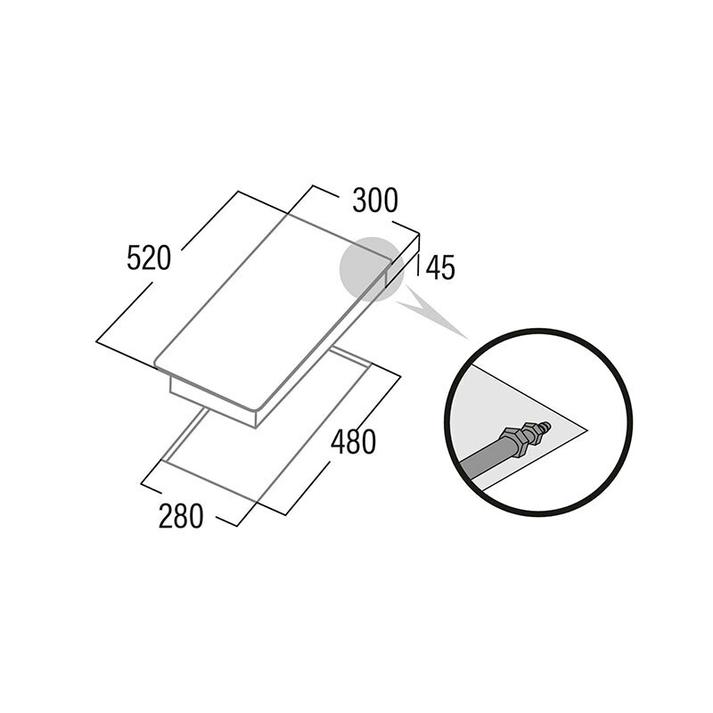 Encimera de gas CATA GI 3002 X/A – 2 fuegos, Acero inoxidable, 30 cm