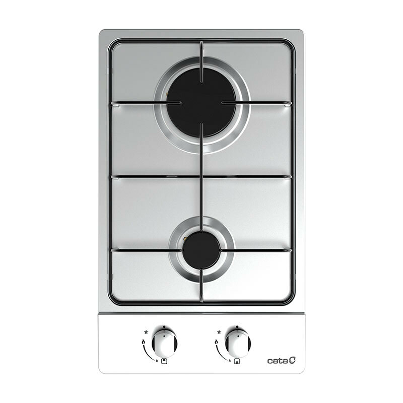 Encimera de gas CATA GI 3002 X/A – 2 fuegos, Acero inoxidable, 30 cm