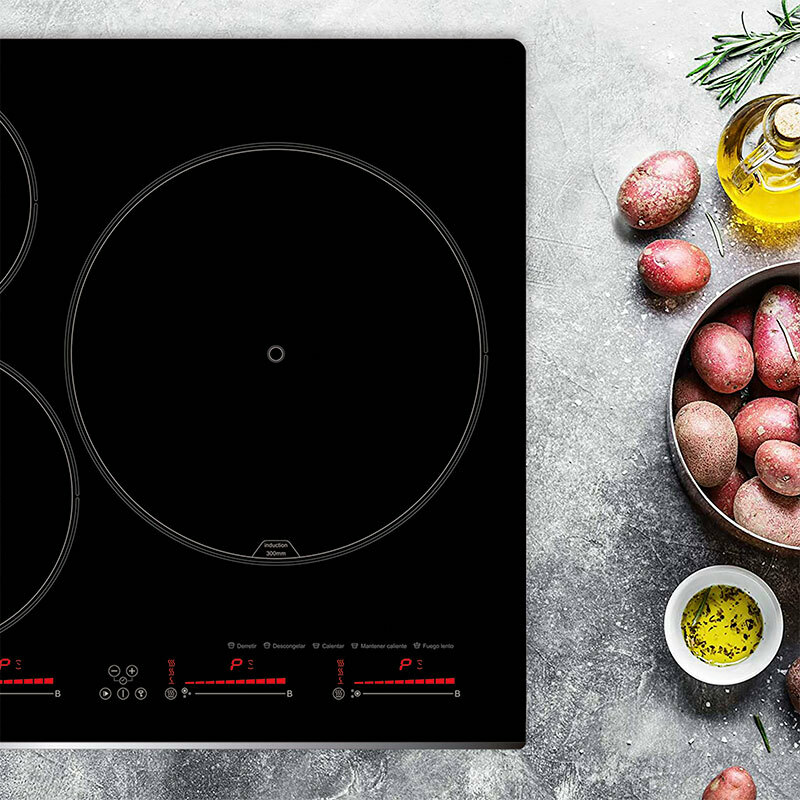 Placa de inducción CATA INSB6003BK/A – 59 cm, 3 zonas, Booster
