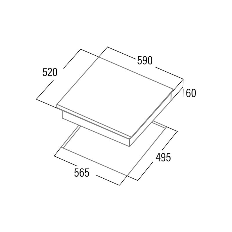 Placa de inducción CATA INSB6003BK/A – 59 cm, 3 zonas, Booster
