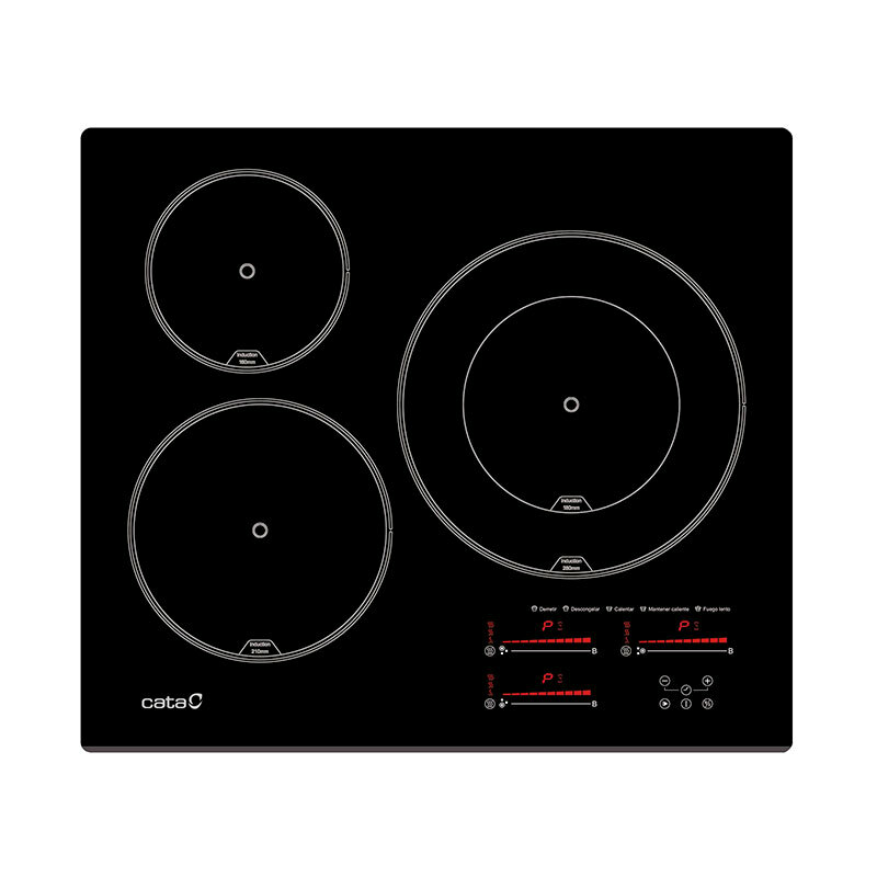 Placa de inducción CATA INSB6028BK/A – 3 zonas, 7.100 W, Control táctil