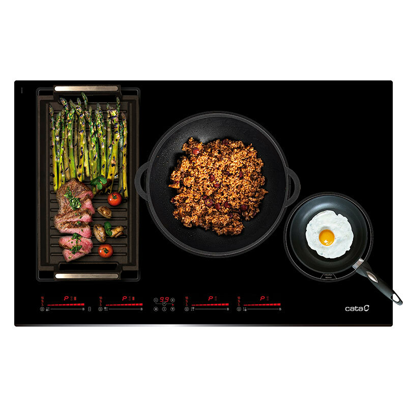 Placa de inducción CATA INSB 8021 BK/A – 80 cm, Zona flex 30 cm, Booster 7.200 W