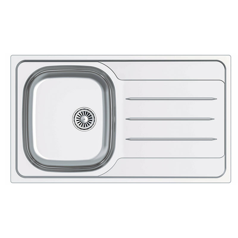 Fregadero Cata CDP-1 REV/A – Sobre encimera, Acero inoxidable AISI 304, Escurridor reversible