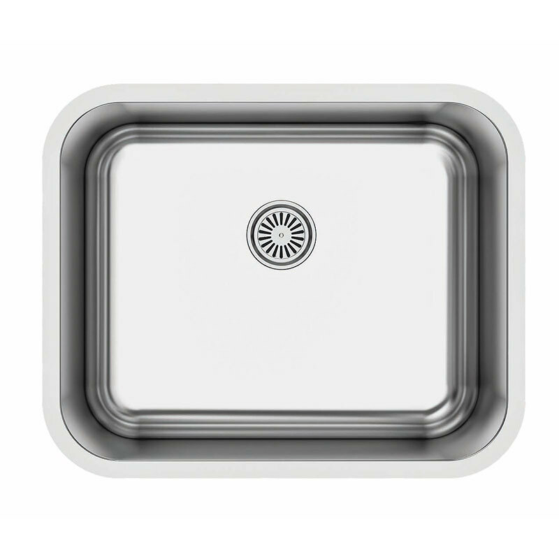 Fregadero 1 cubeta CATA CB 50-40/A – Bajo encimera, Inox cepillado, Seno profundo 18 cm