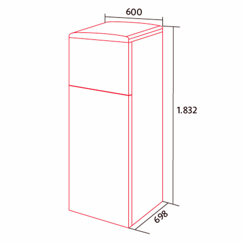 Frigorífico Nodor HAIL 1852TNF RR/A – 326 L, No Frost, Rojo retro