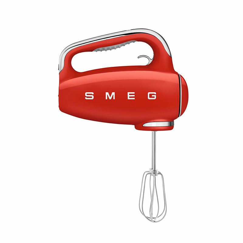 Amasadora de mano Smeg HMF01RDEU – Rojo, 250 W, 9 velocidades