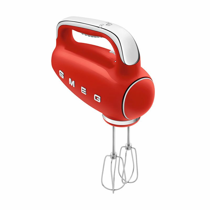 Amasadora de mano Smeg HMF01RDEU – Rojo, 250 W, 9 velocidades