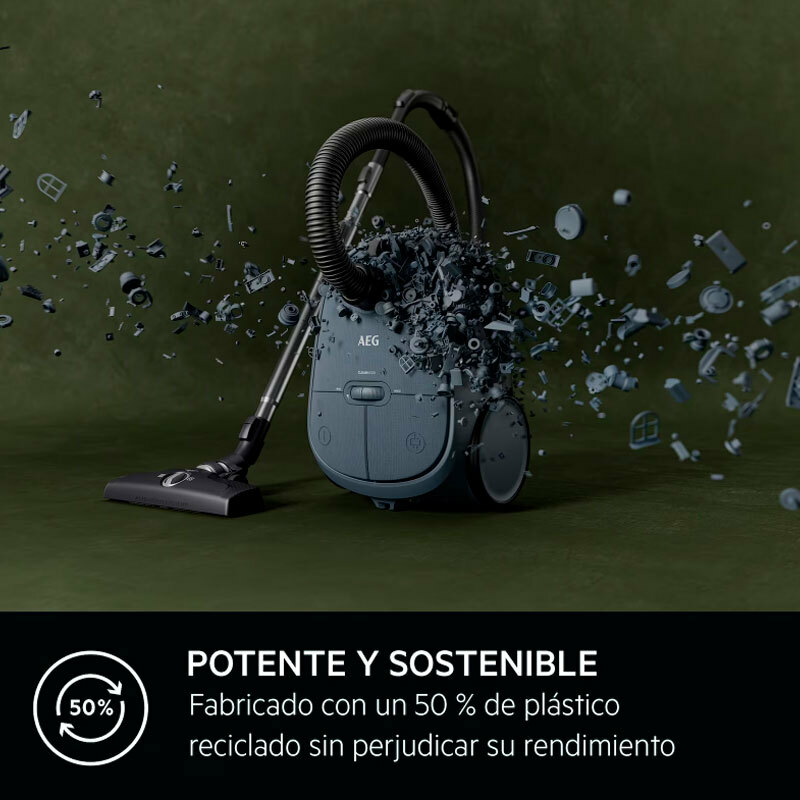 Aspirador de trineo con bolsa AEG AB61C2DB – 850 W, HEPA E12, 3,5 L