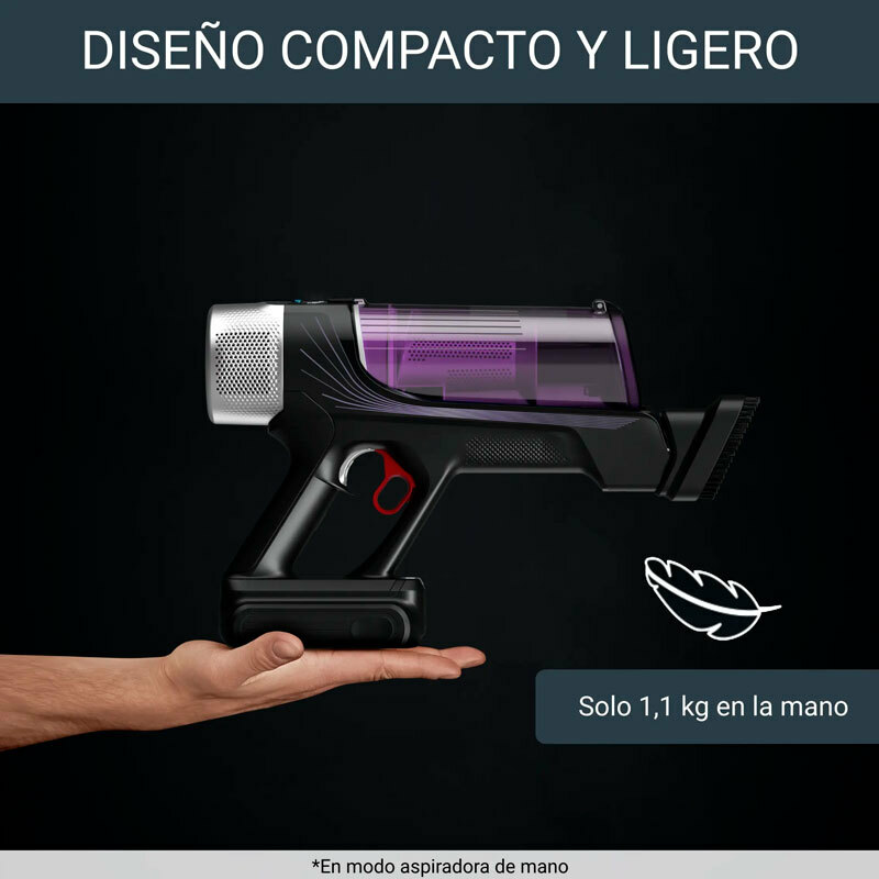 Escoba aspiradora inalámbrica Rowenta X-Force Flex 9.60 RH2077WO – 100 AW, 45 min autonomía, batería extraíble