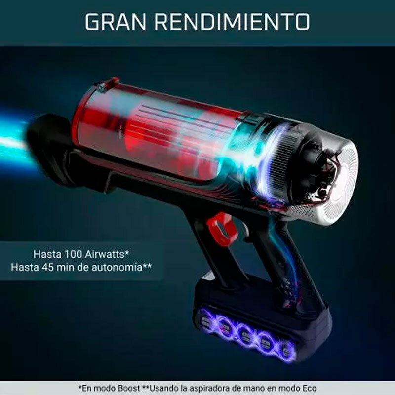 Escoba aspiradora inalámbrica Rowenta X-Force Flex 9.60 RH2077WO – 100 AW, 45 min autonomía, batería extraíble
