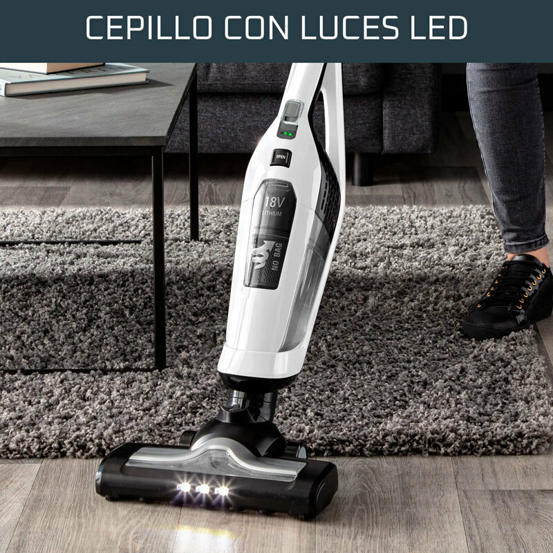 Aspiradora escoba inalámbrica Rowenta RH6737WH – 45 min autonomía, cepillo LED, depósito 0,6 L