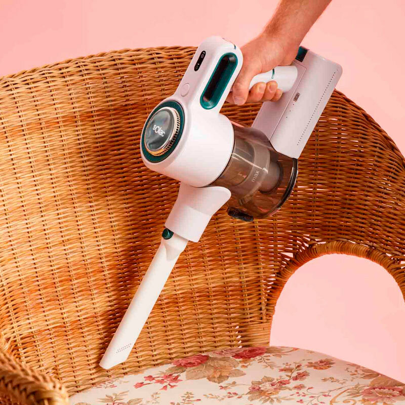 Aspirador escoba sin cable Solac Turbobat Power AE2505 – 12.000 Pa, 55 min autonomía, Filtro HEPA