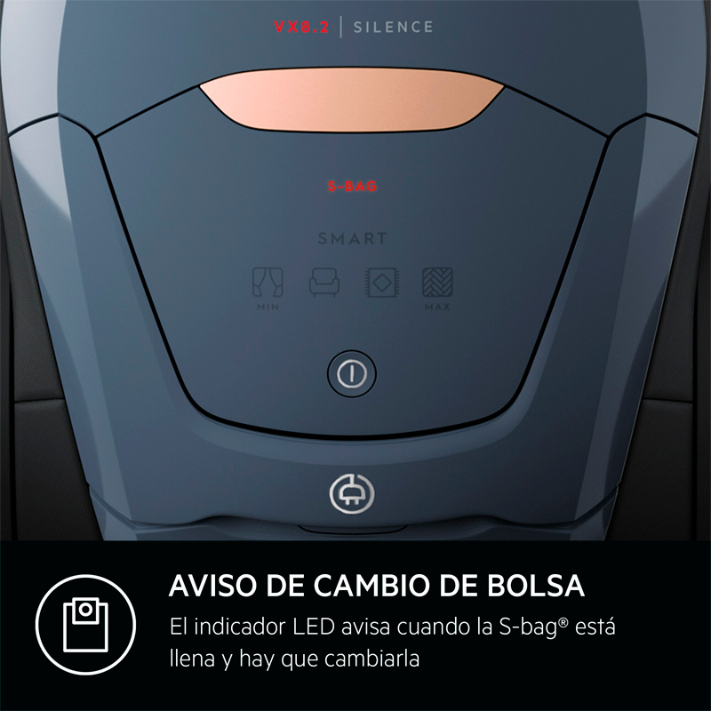 Aspirador con bolsa AEG VX82-1-5DB – Filtro HEPA, 3,5 L, 57 dB