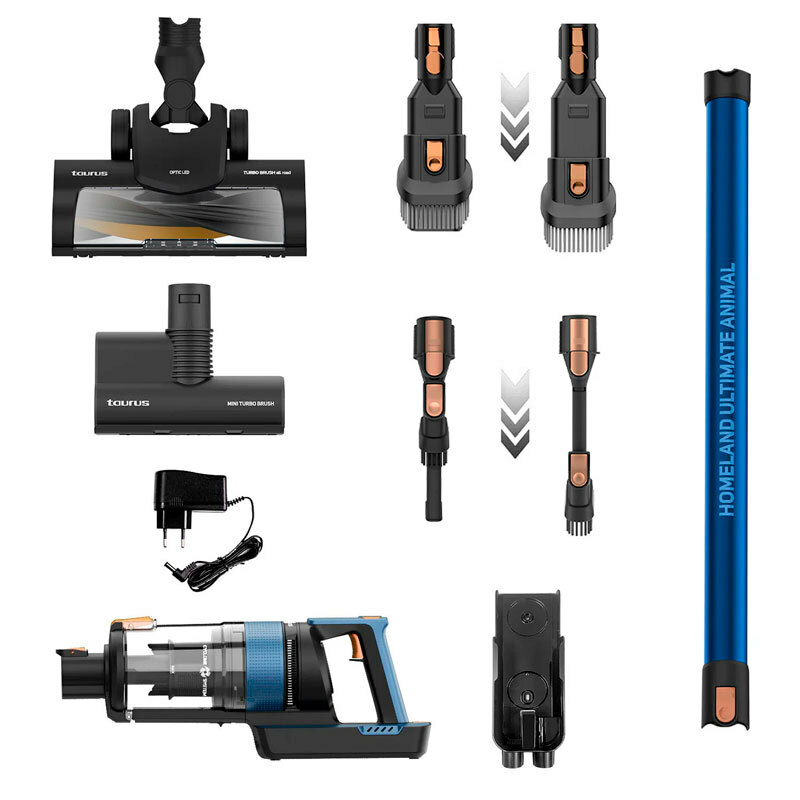 Aspirador escoba inalámbrico Taurus Homeland Ultimate Animal – 12.500 Pa, 70 min autonomía, HEPA para mascotas
