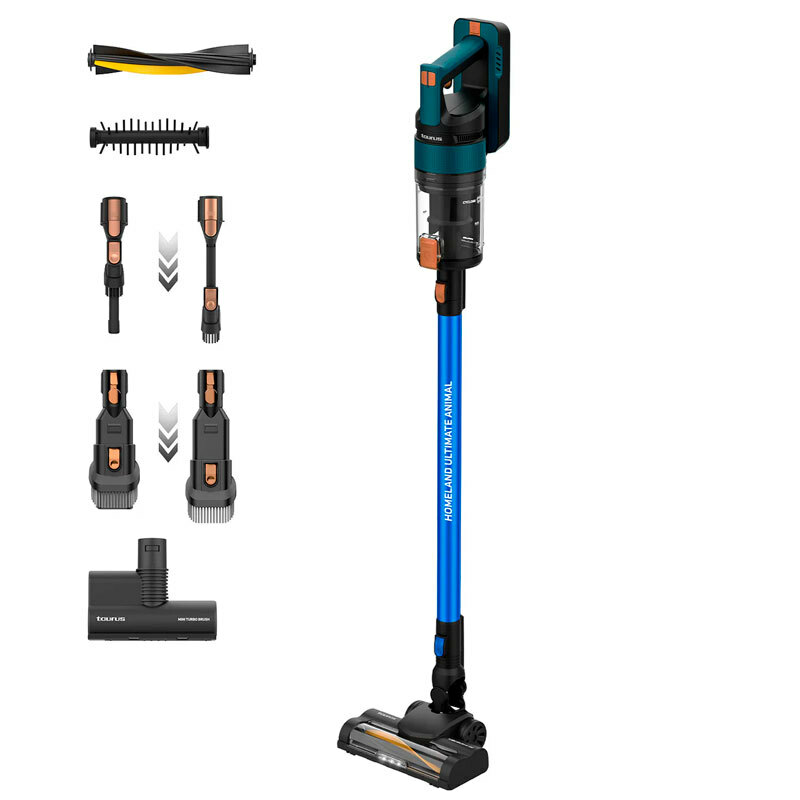 Aspirador escoba inalámbrico Taurus Homeland Ultimate Animal – 12.500 Pa, 70 min autonomía, HEPA para mascotas