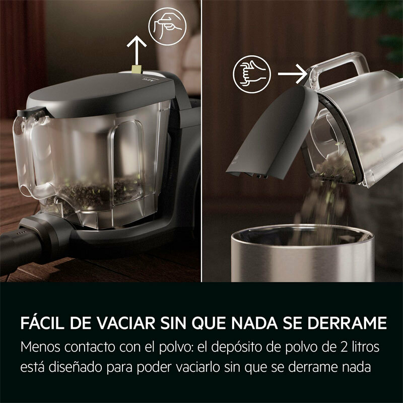Aspiradora sin bolsa AEG AL31C1DG – HEPA, 2 L ciclónico, 1.000 W