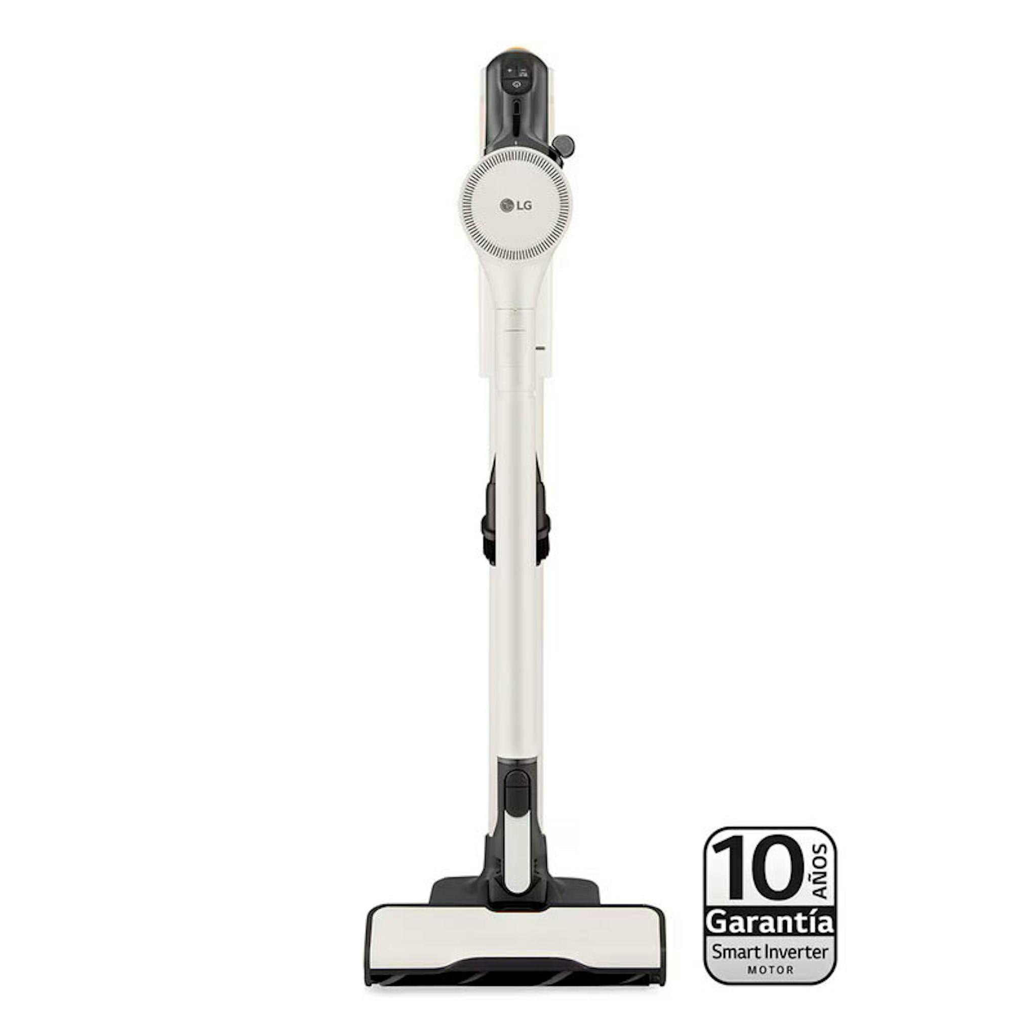 Aspirador escoba LG A9K-LITE1C sin cable, sobre fondo blanco